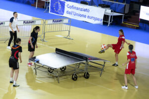 Teqball EU Teq Games at Pala Pellicone in Rome (Italy), April 5, 2025.