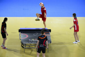 Teqball EU Teq Games at Pala Pellicone in Rome (Italy), April 5, 2025.