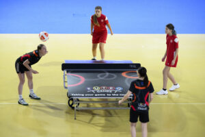 Teqball EU Teq Games at Pala Pellicone in Rome (Italy), April 5, 2025.